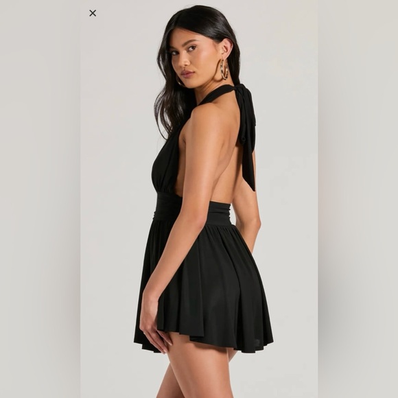 Elegant Black Halter Romper - Picture 2 of 5